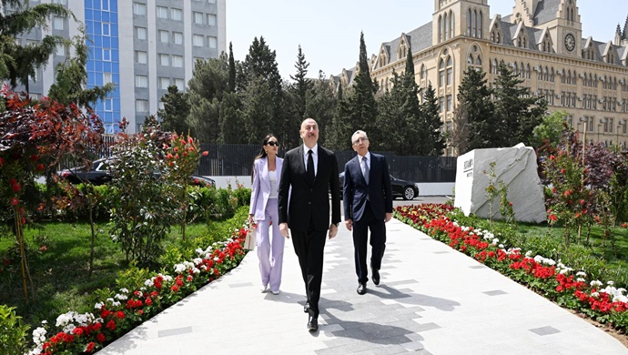 İlham Əliyev və birinci xanım Mehriban Əliyeva Bakıda Botanika İnstitutunun yeni binasının açılışında iştirak edib və Nəbatat Bağında görülən işlərlə tanış olublar